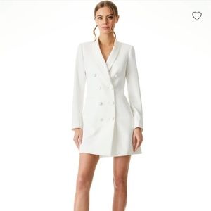 Alice and Olivia Piped Tuxedo Dress